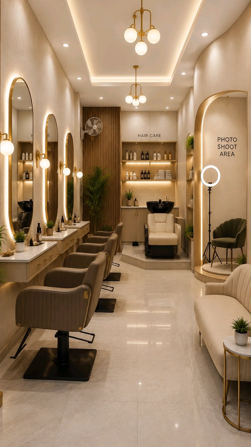 Elegant beauty parlour interior